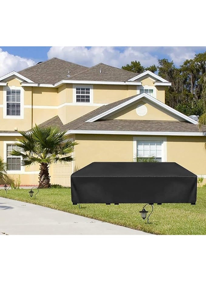 Waterproof garden furniture cover for patio furniture, heavy-duty cover for outdoor sectional sofa, cover for rectangular rattan chairs and table (210×110×70 cm) - Image 2